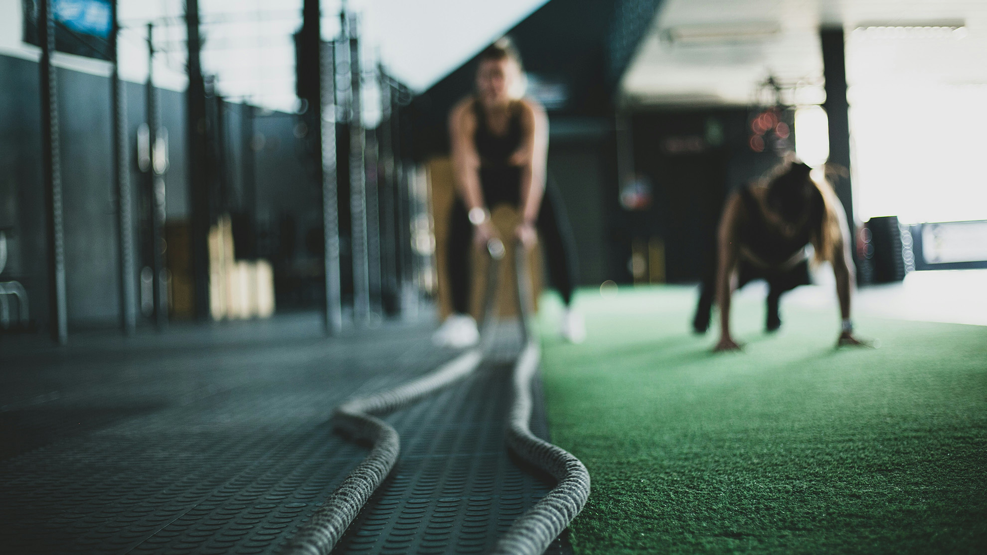 training in the gymnasium with an instructor