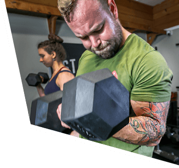 person using the weights